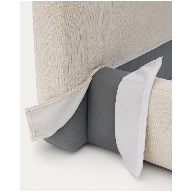 Blok Кровать бежевая со съемными чехлами для матраса 160 х 200 см