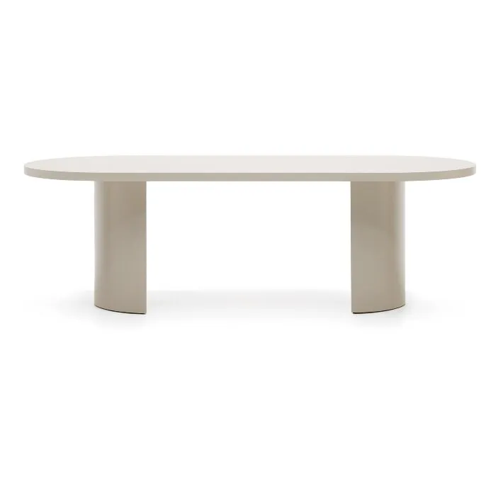 Стол Nealy из лакированного МДФ в отделке экрю, 240 x 100 см