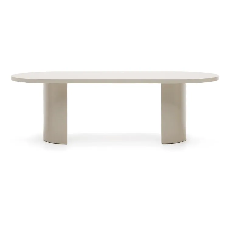 Стол Nealy из лакированного МДФ в отделке экрю, 240 x 100 см