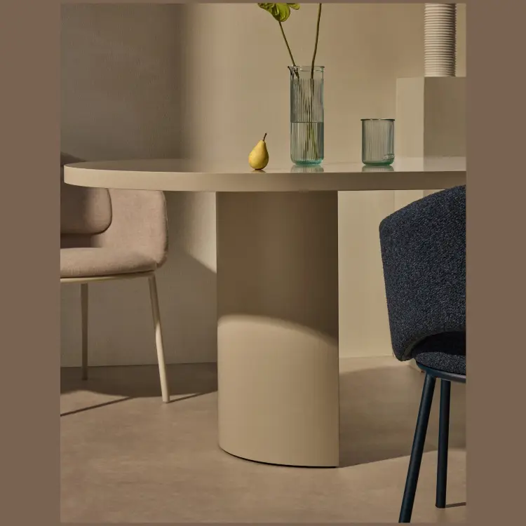 Стол Nealy из лакированного МДФ в отделке экрю, 240 x 100 см