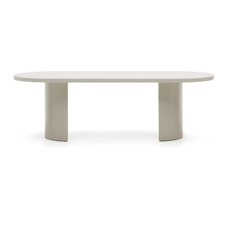 Стол Nealy из лакированного МДФ в отделке экрю, 240 x 100 см