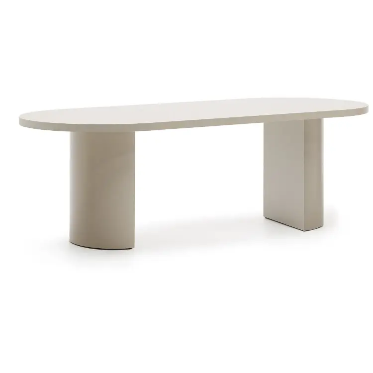 Стол Nealy из лакированного МДФ в отделке экрю, 240 x 100 см