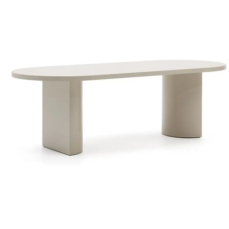 Стол Nealy из лакированного МДФ в отделке экрю, 240 x 100 см