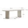 Стол Nealy из лакированного МДФ в отделке экрю, 240 x 100 см