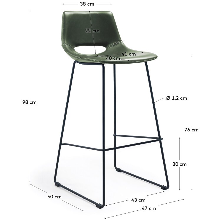 Барный стул Ziggy зеленый