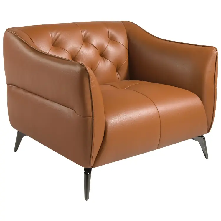 Кресло 5098/KF150-1P с кожаной обивкой капитоне