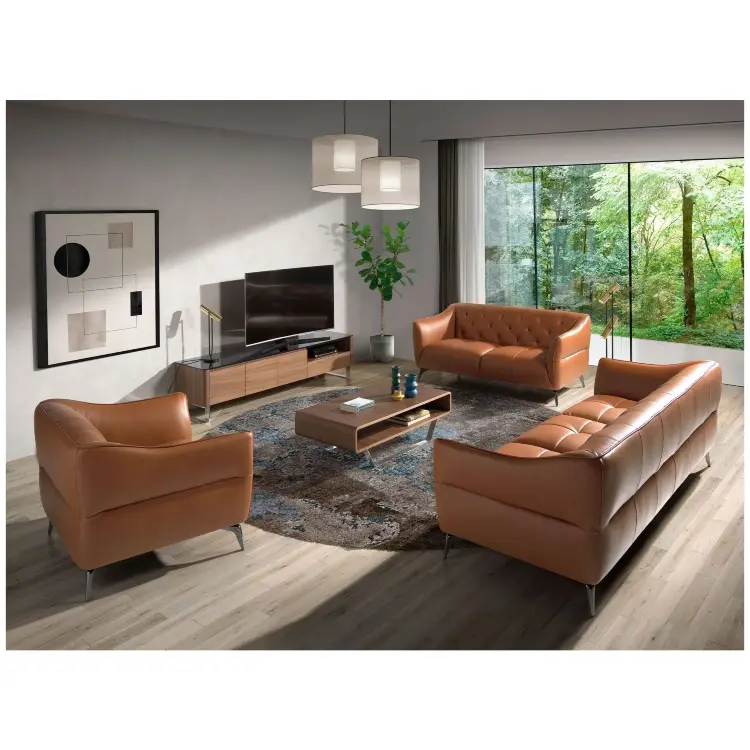 Кресло 5098/KF150-1P с кожаной обивкой капитоне