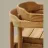 Стул Icaro из массива тикового дерева с натуральной отделкой