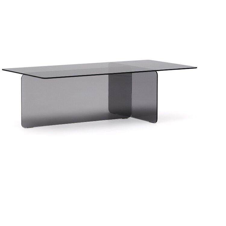 Журнальный столик Zaren из серого закаленного стекла, 120 x 60 см