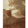 Уличный полубарный стул Tavari из бежевой веревки и стали