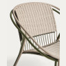 Кресло уличное Atrani из стали и веревки цвета таупе