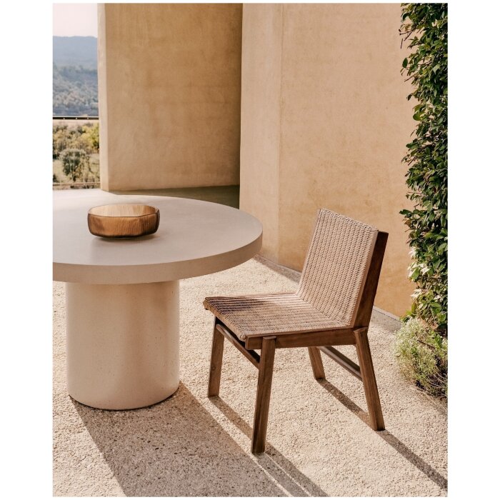 Aiguablava Журнальный столик бежевый цементный Ø120 см