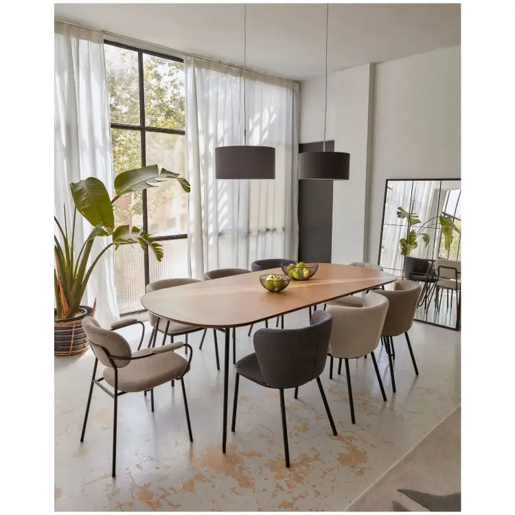 Стол Novaks 170 (320) х100 черный, шпон дерева