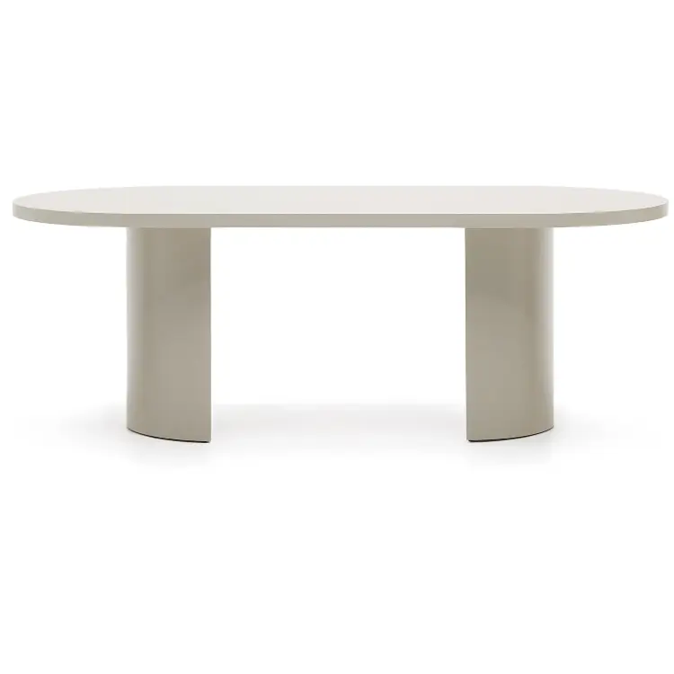 Стол Nealy из лакированного МДФ в отделке экрю, 200 x 100