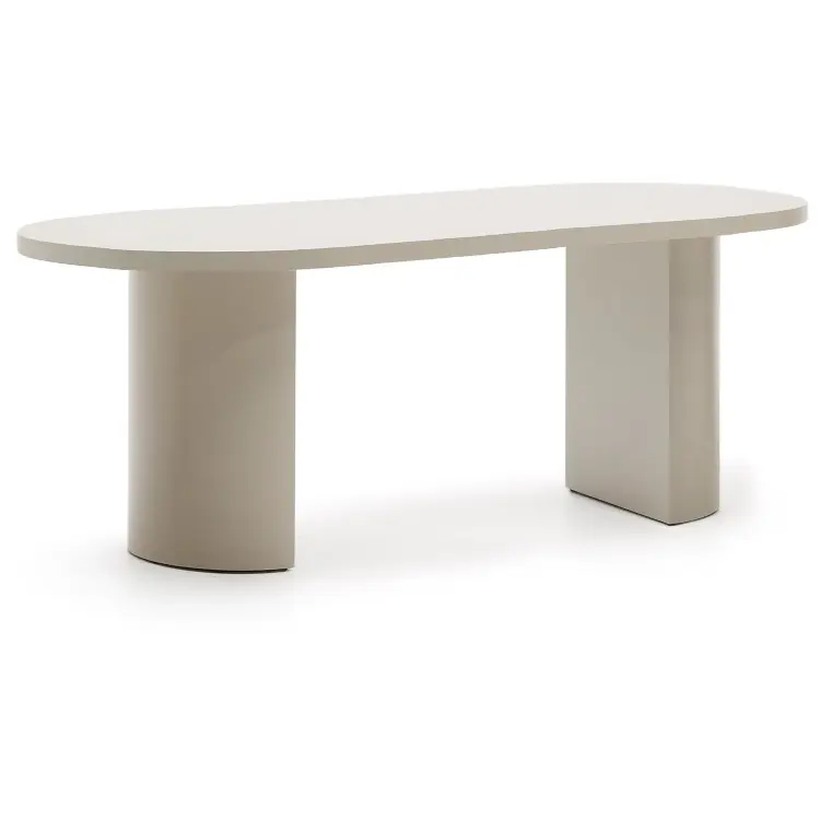 Стол Nealy из лакированного МДФ в отделке экрю, 200 x 100