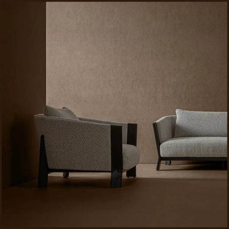 Кресло большое Nara серое