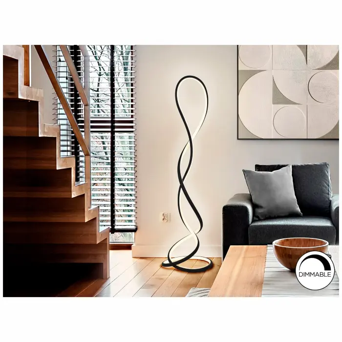 Evania Торшер черный матовый