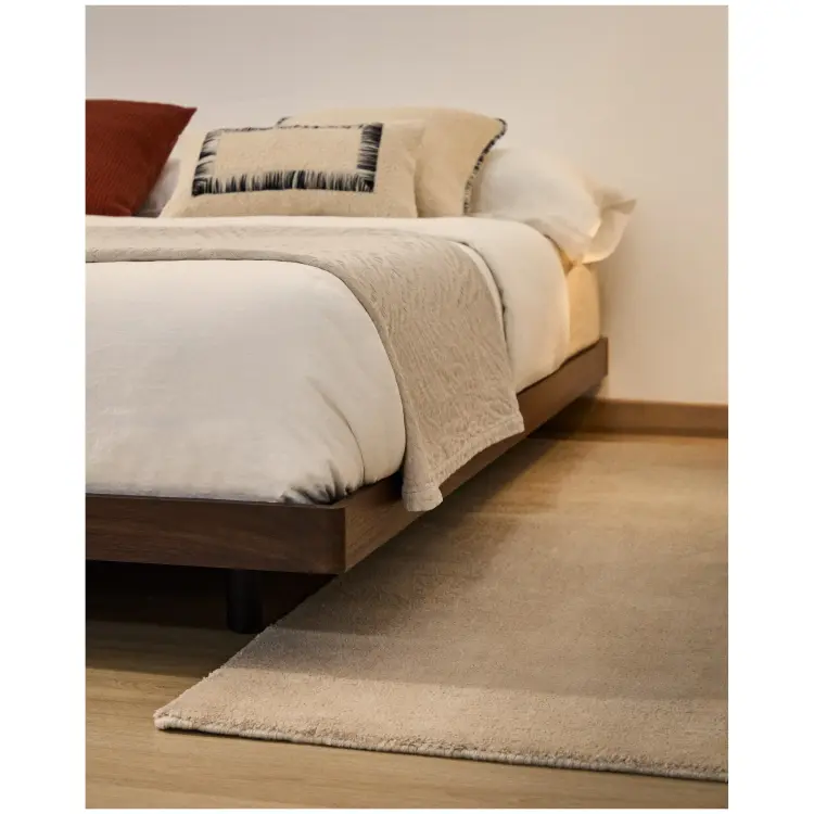 Основание кровати Norlen из орехового шпона с темной отделкой для матраса размером 160 x 200 см