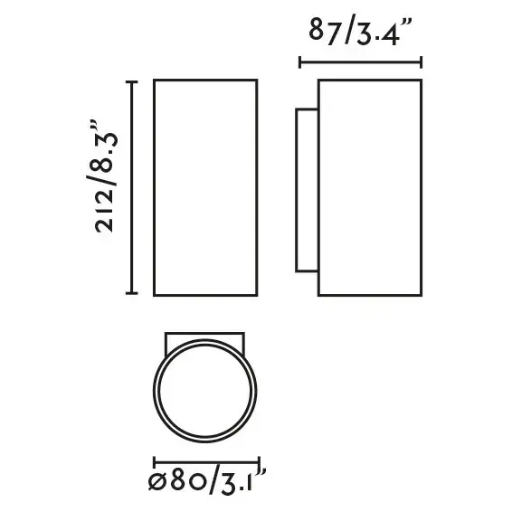 KOV Уличный настенный светильник белый LED 2x6W 3000K 23°/34°