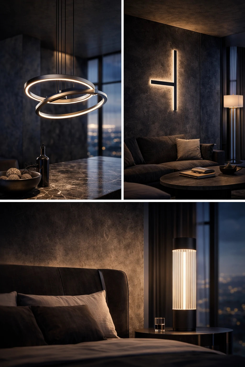 Дизайнерское освещение и мебель в реализованном интерьере Lamplife