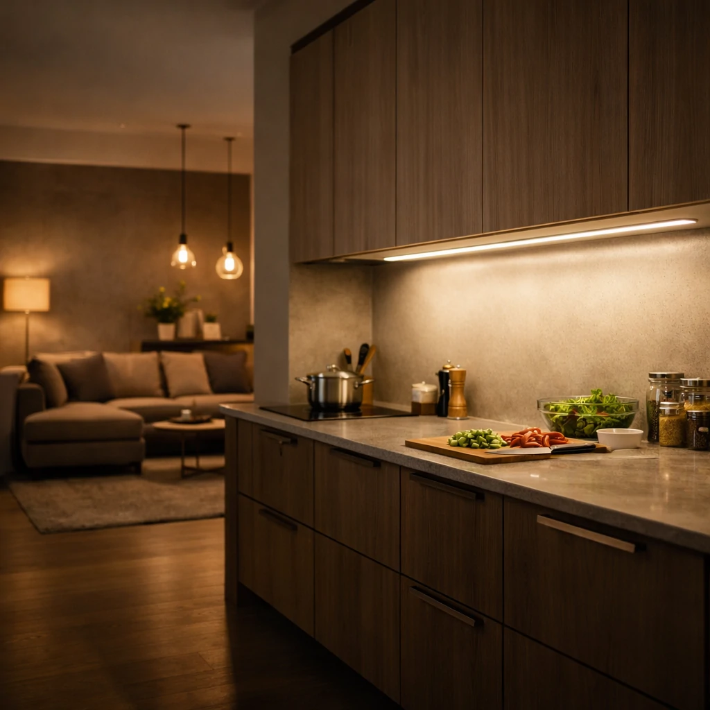 Сценарии освещения кухни-гостиной