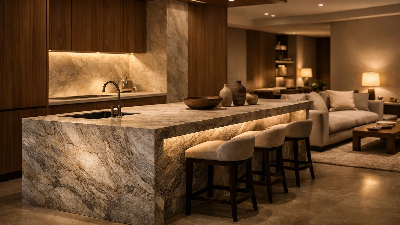 Тектоника материалов кухонного острова